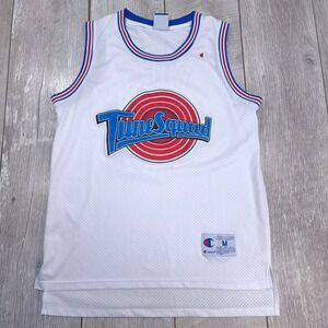 Champion Space Jam Tune Squad Jersey Mens Medium White Bugs Bunny Basketball VTG